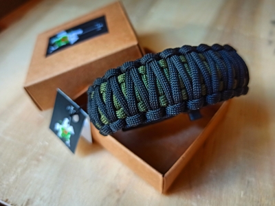 HAN Taktikal 12 Farklı Özellik Barındıran Haki Siyah Paracord -  Yaşam Bilekliği